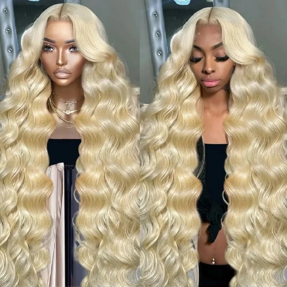 Lace Front Wigs - 46 Inch HD Blonde 13x4 Lace