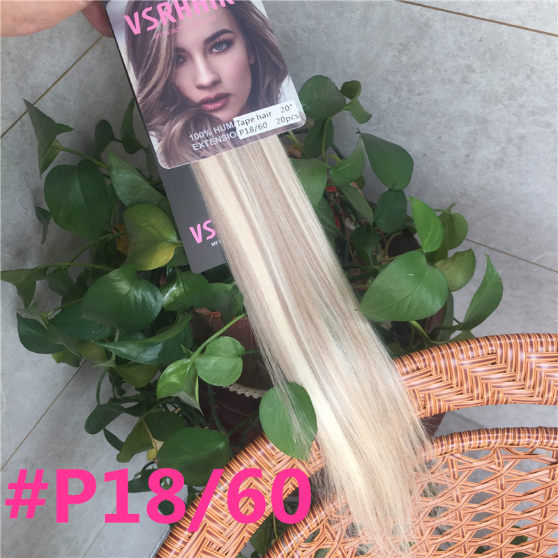 Vsrhair Tape In Hair 50cm 60cm - огляд і ціна Invisible Tape In Extensions Real Hair