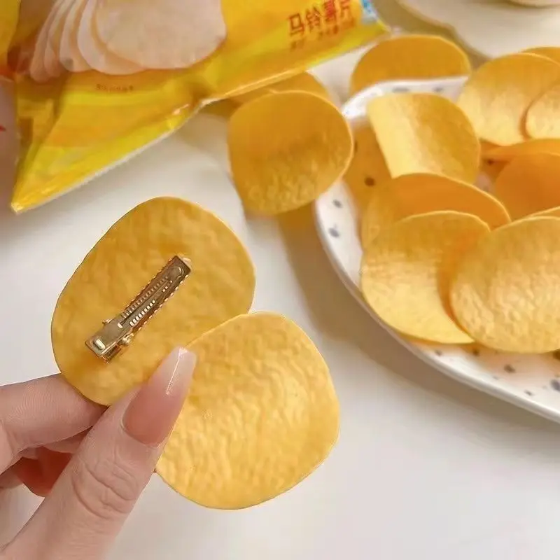 Funny potato chip hair clip cu - огляд і ціна Hair Bundles